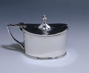 Antique Silver Victorian Mustard Pot made in 1898