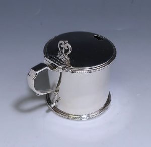 Antique Silver Victorian Mustard Pot made in 1866