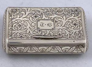 Antique Silver George III Snuff Box made in 1810