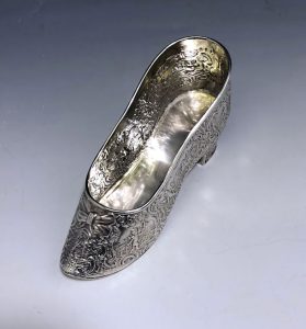 Antique Silver Victorian Model of a Shoe made in 1901