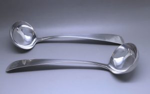 Pair of Antique Silver George III Scottish Toddy Ladles made in c1805