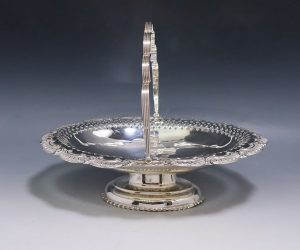 Silver Plated Edwardian Swing Handled Basket made c1900