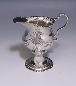 Antique Silver George III Cream Jug made in 1773