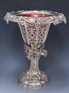 Antique Silver Victorian Centrepiece Vase made in 1838