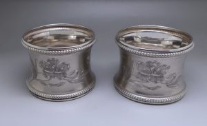 A pair of Antique Silver Edward VII Napkin Rings made in 1903
